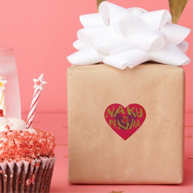  Nakupenda Sana Art Print  Swahili Design Heart Sticker (Party)