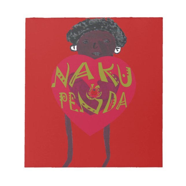  Nakupenda Sana Art Print  Swahili Design Notepad (Front)