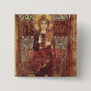 NAL 1203 fol.3 Christ in Majesty, from the Godesca 15 Cm Square Badge