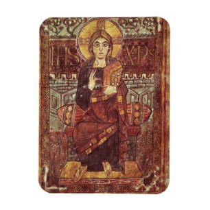 NAL 1203 fol.3 Christ in Majesty, from the Godesca Magnet