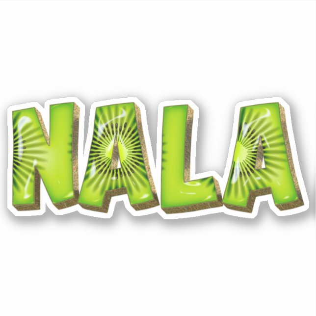 Nala Name Kiwi Design Sticker (Front)