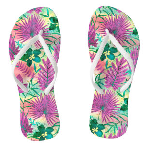 Nalani Hawaiian Tropical Garden Fuchsia Jandals
