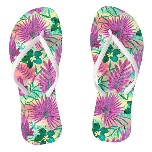 Nalani Hawaiian Tropical Garden Fuchsia Jandals (Footbed)