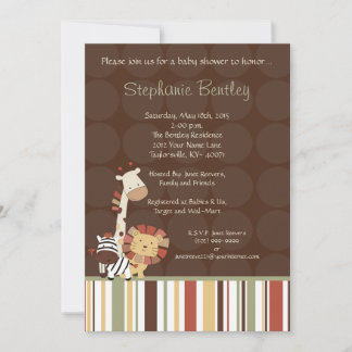 Nali Jungle  5x7 invitation