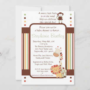 Nali Jungle  5x7 invitation