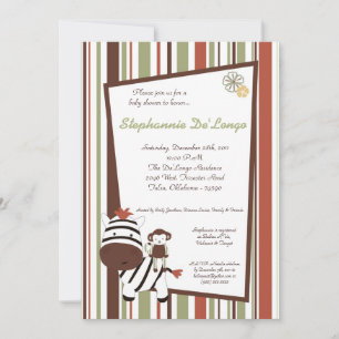 Nali Jungle Zoo Animal Lion Baby Shower Invitation
