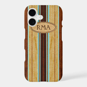 Nalu Hou Faux Koa Wood Monogram Surfboard