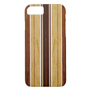 Nalu Hou Faux Koa Wood Surfboard Case-Mate iPhone Case