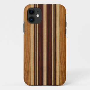 Nalu Lua Faux Koa Wood Surfboard iPhone 5 Cases
