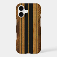 Nalu Mua Faux Koa Wood Surfboard Black