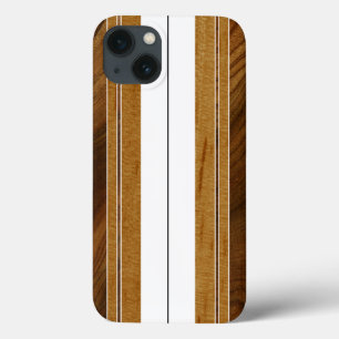 Nalu Mua Faux Koa Wood Surfboard iPad Mini Retina iPhone 13 Case