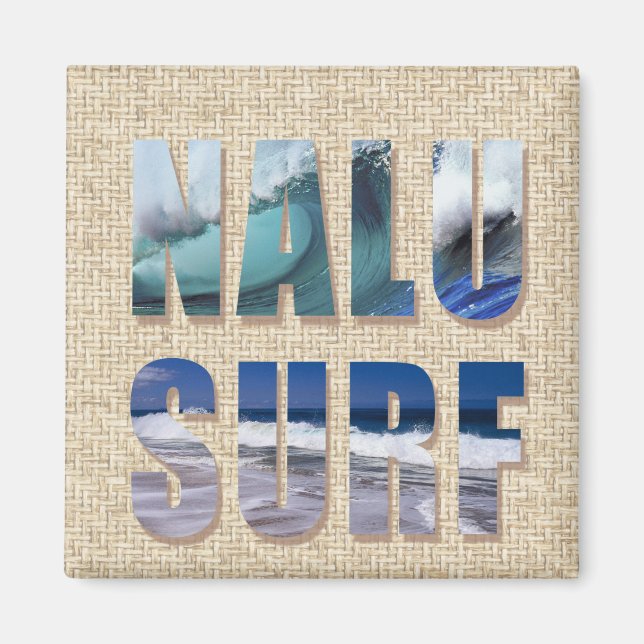 Nalu-Surf Island Words Magnet (Front)