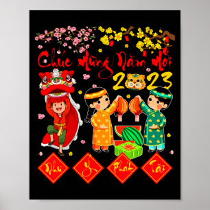 Nam Moi Nhu Y Vietnamese Lunar New Year Cat Year F Poster