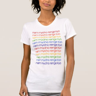 Nam Myoho Renge Kyo Colourful Rainbow Typography T-Shirt