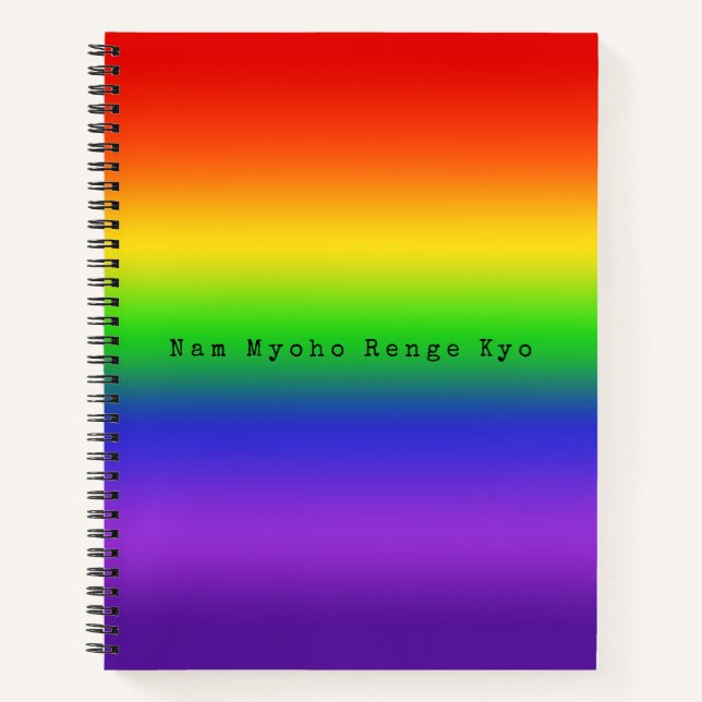 Nam Myoho Renge Kyo Rainbow Gradient Notebook (Front)