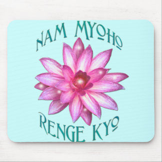 Nam Myoho Renge Kyo with Lotus Flower Design Mouse Pad