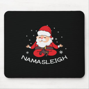 Nama-sleigh Namasleigh Funny Santa Yoga Christmas Mouse Pad