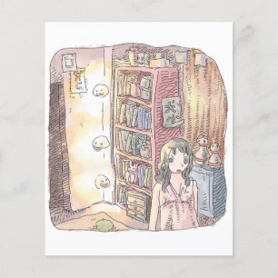 Namamuji   a dim object and female illustration fl