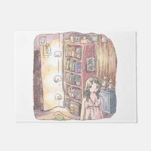 Namamuji a dim object and female illustration fl doormat