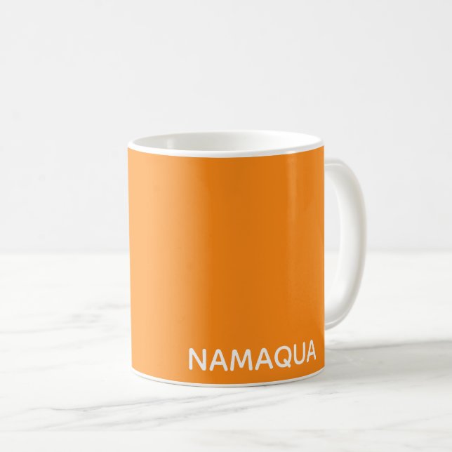 Namaqua orange color name coffee mug (Front Right)