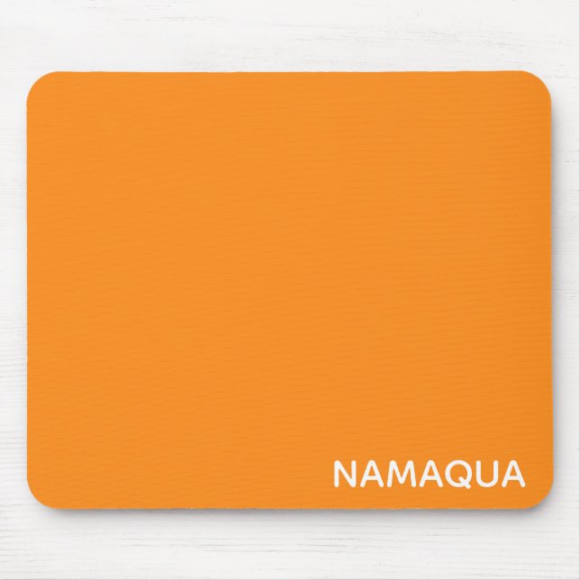 Namaqua orange color name mouse pad (Front)
