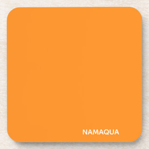 Namaqua orange colour name coaster