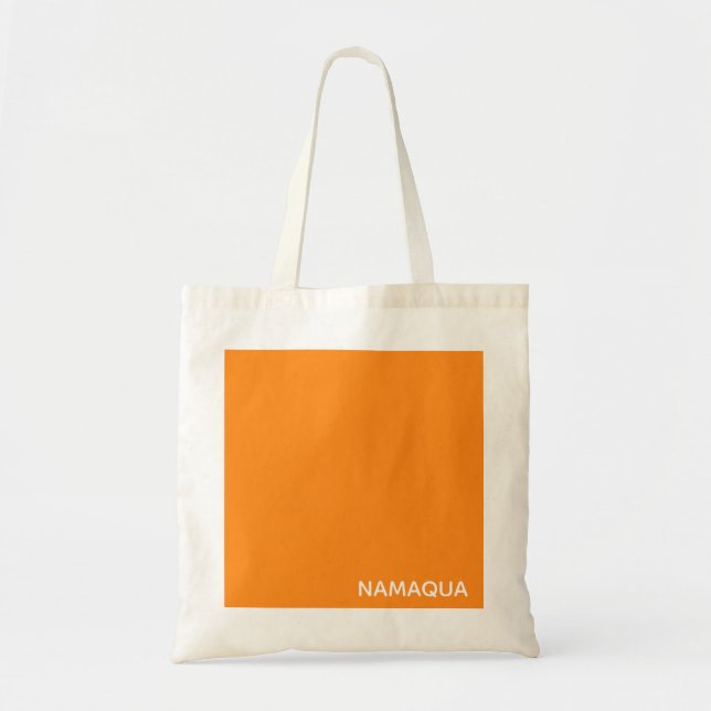 Namaqua orange colour name tote bag (Front)