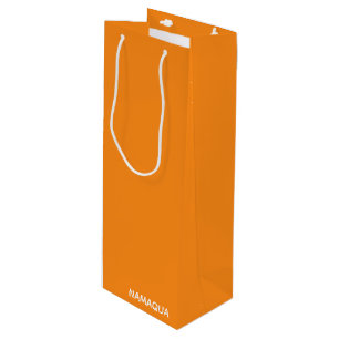 Namaqua orange colour name wine gift bag