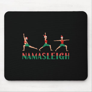 Namasleigh Christmas Yoga Workout Reindeer Xmas Li Mouse Pad