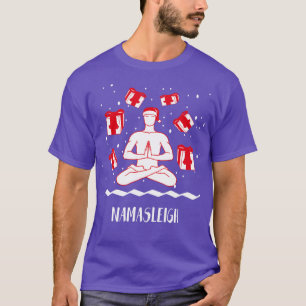 Namasleigh Funny Yoga Christmas Tshirt Holiday Gif