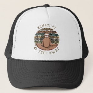 Namastay 6 Feet Away Quarantine Funny Shirt Trucker Hat