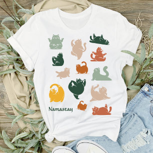 Namastay Cat Yoga Funny Yoga Cat Lover Tri-Blend Shirt