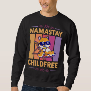 Namastay Childfree Nomaste Yoga Lotus Flower Beach Sweatshirt