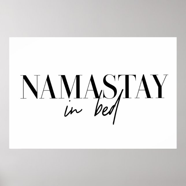 Namastay in bed poster (Front)