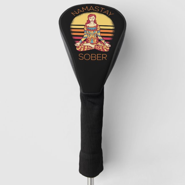 Namastay Sober I Golf Head Cover (Front)