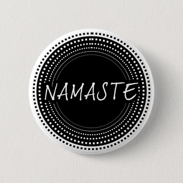 Namaste 6 Cm Round Badge (Front)