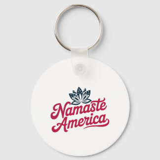Namaste America Custom Yoga Keychain