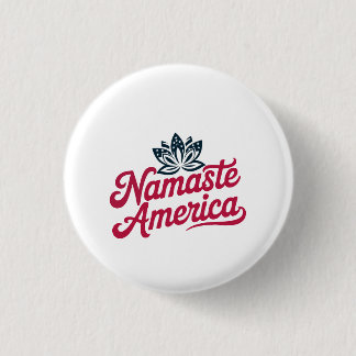 Namaste America Patriotic Yoga Button