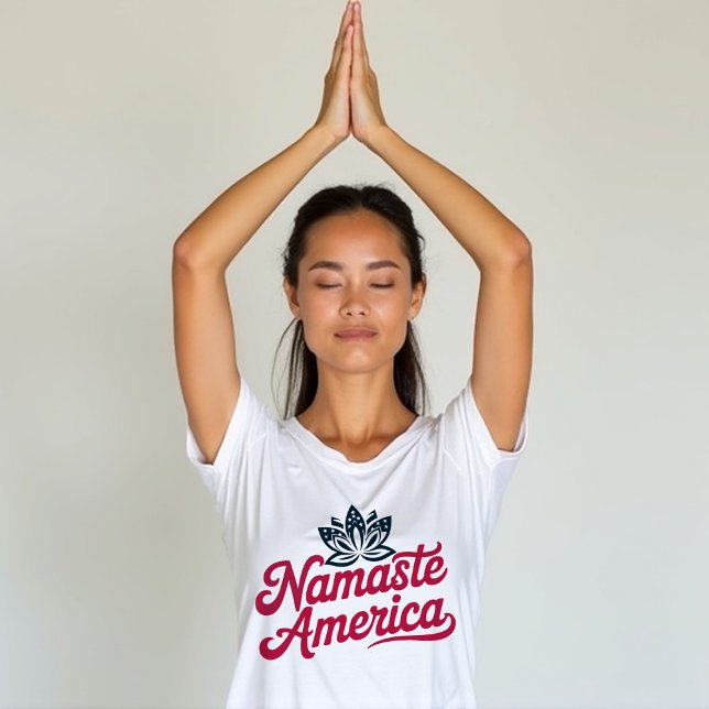 Namaste America Yoga Patriotic T-Shirt (Creator Uploaded)