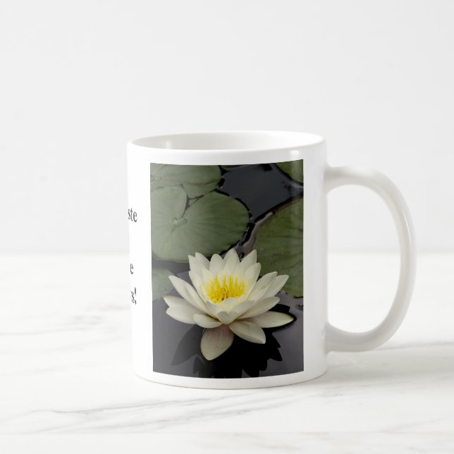 Namaste and Peace Always Lotus Mug (Right)