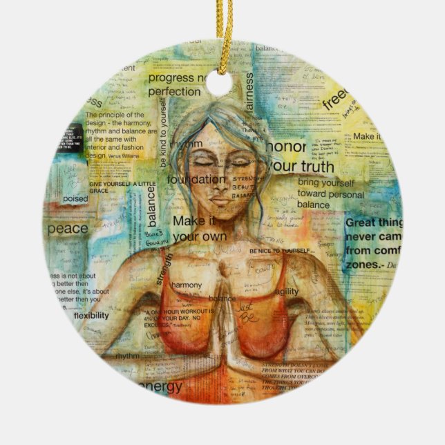 "Namaste" Art Ornament (Front)