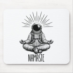 Namaste Astronaut Yoga Meditation Space Yoga Pose  Mouse Pad