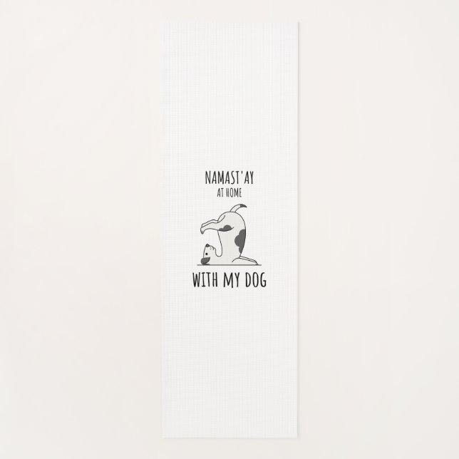 Namaste At Home With My Dog  Yoga Mat (Front)