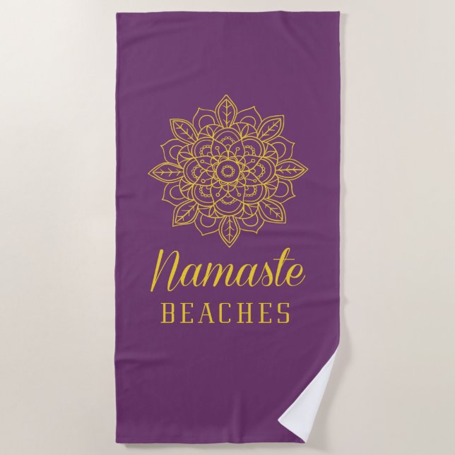 Namaste Beaches Beach Towel (Front)