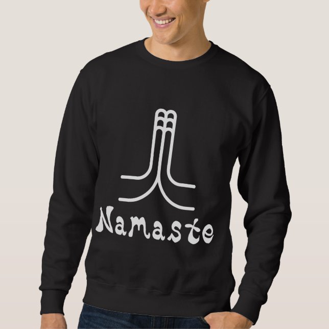 Namaste Black T-Shirt Sweatshirt (Front)