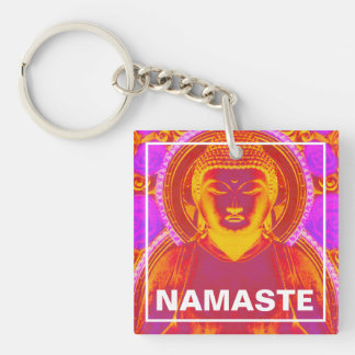 Namaste Buddha Key Ring