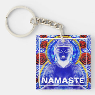 Namaste Buddha Key Ring