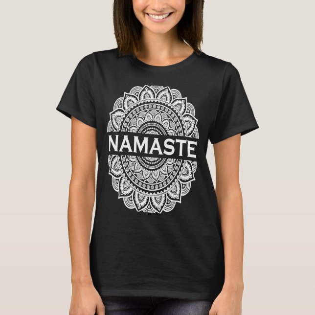 Namaste Buddist Mandala T-Shirt (Front)