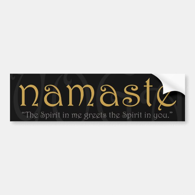 Namaste Bumper Sticker (Front)