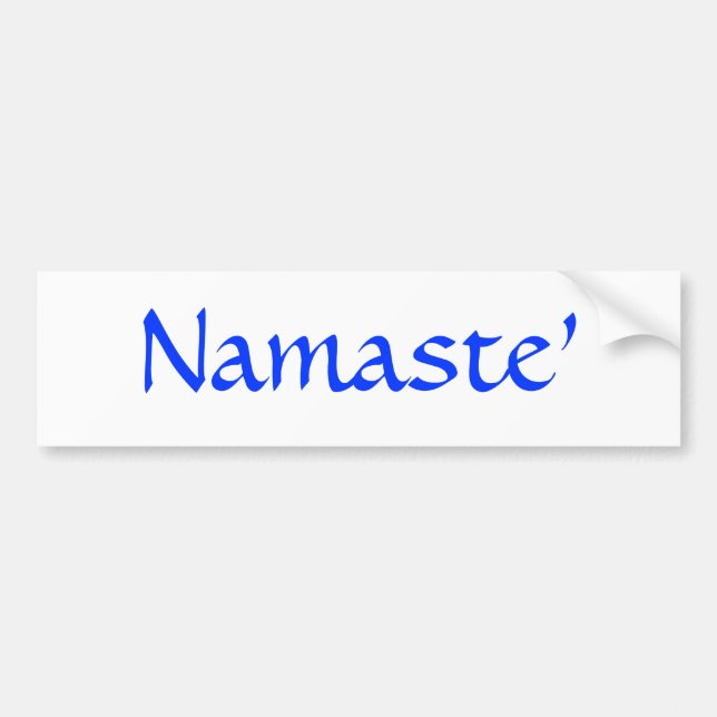 Namaste' Bumper Sticker (Front)
